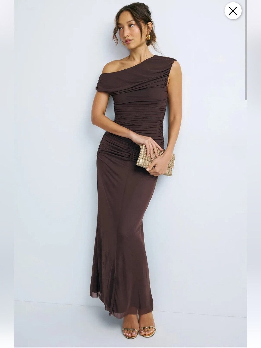 SHONA JOY MIRA OFF SHOULDER MAXI DRESS SIZE 2 MSRP $295